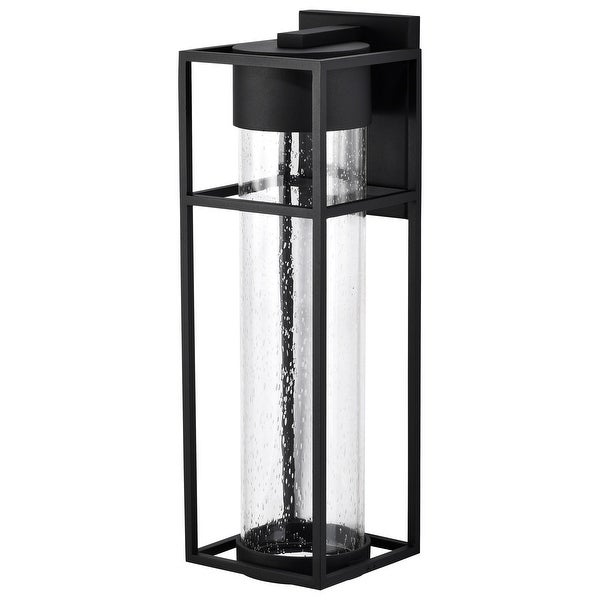 Ledges 10W LED Large Wall Lantern Matte Black with Clear Seeded Glass Shopping - The Best Deals on Outdoor Wall Lanterns | 39425296