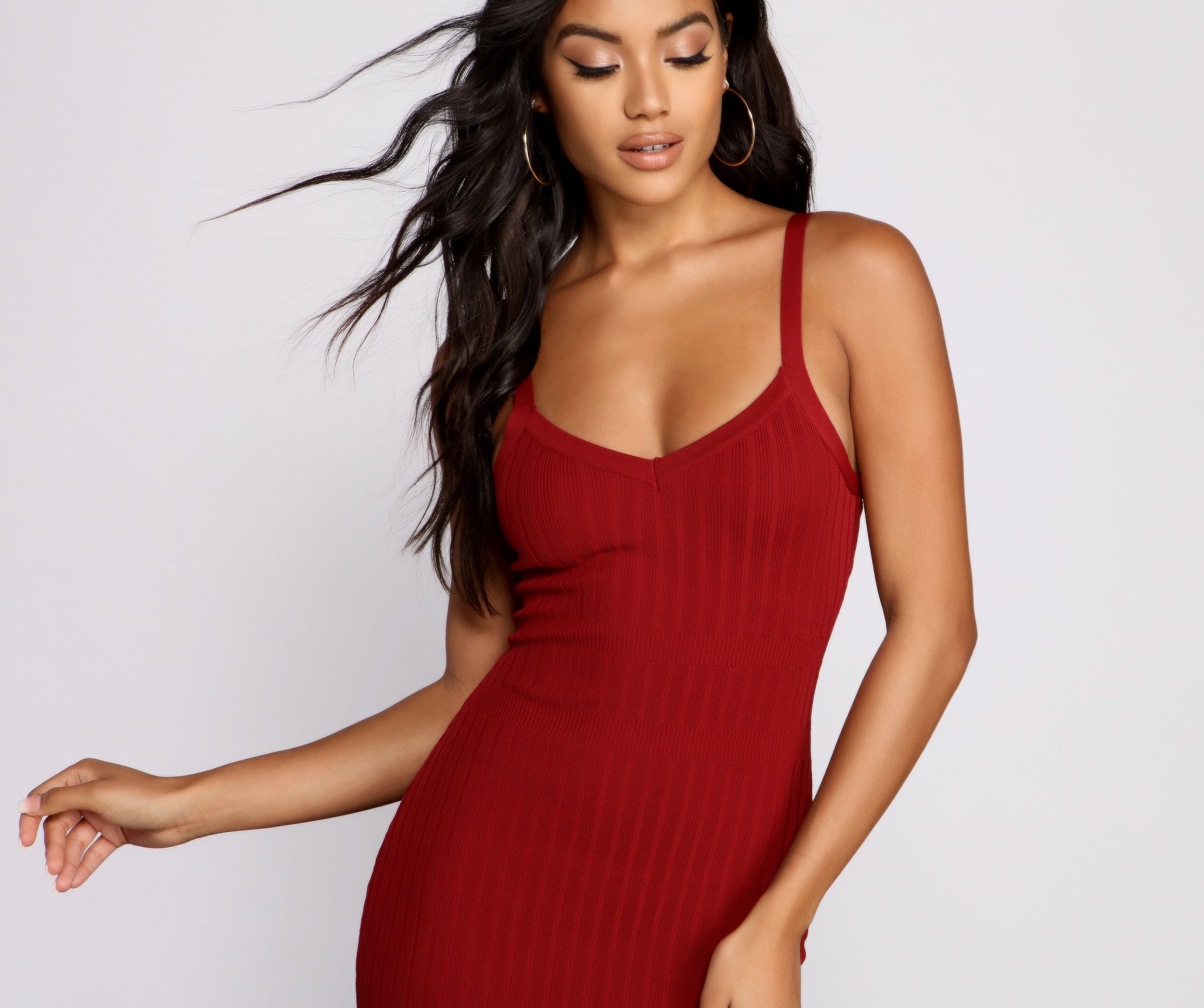 Better In Basics Ribbed Knit Sweater Dress