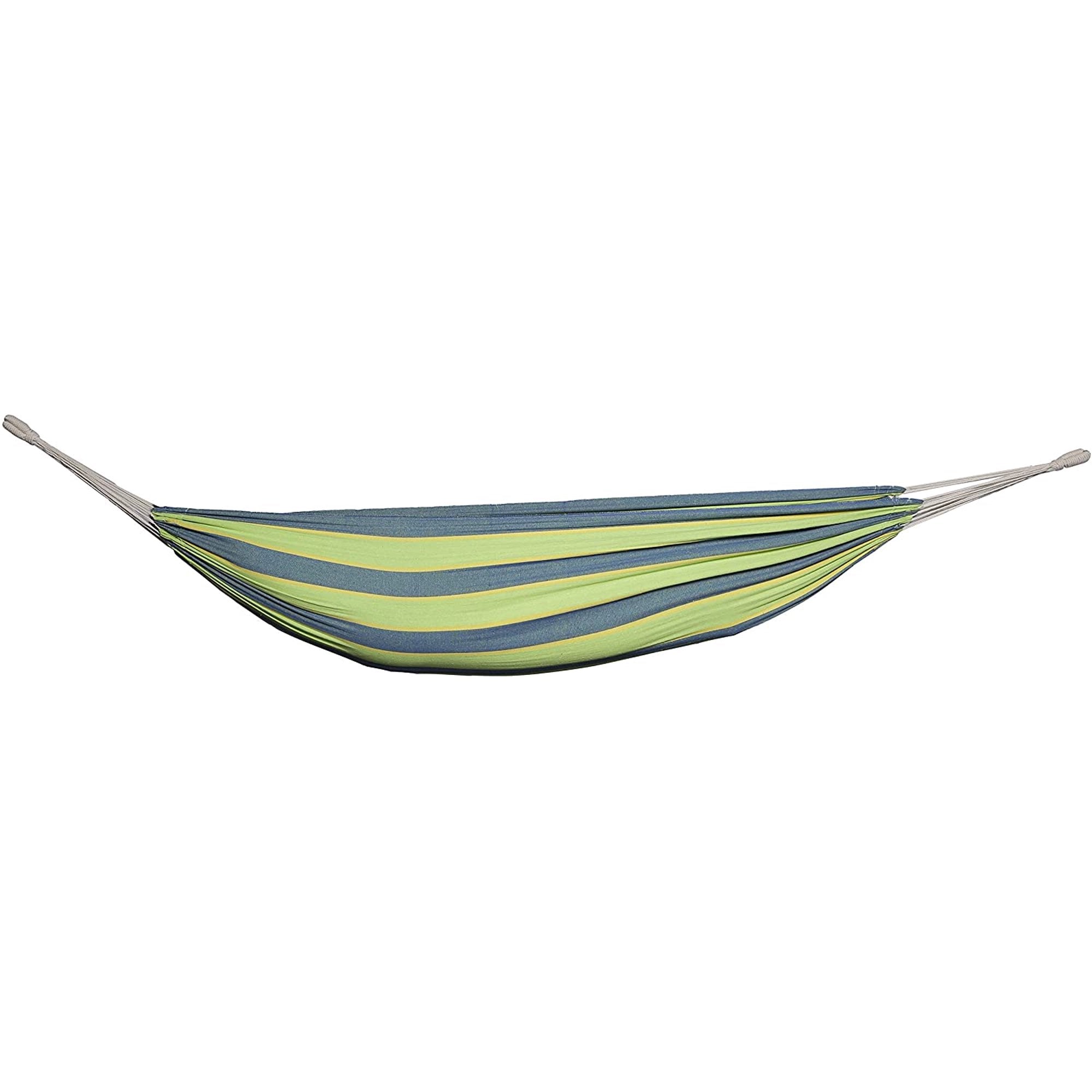 Gilbin Cotton Double Hammock Portable 2 Person Durable Extra Large Canvas Hammock, Canvas Double Brazilian Hammock, Perfect for Camping, Outdoors Gear, Backpack, Hiking, Hunting, Backyard