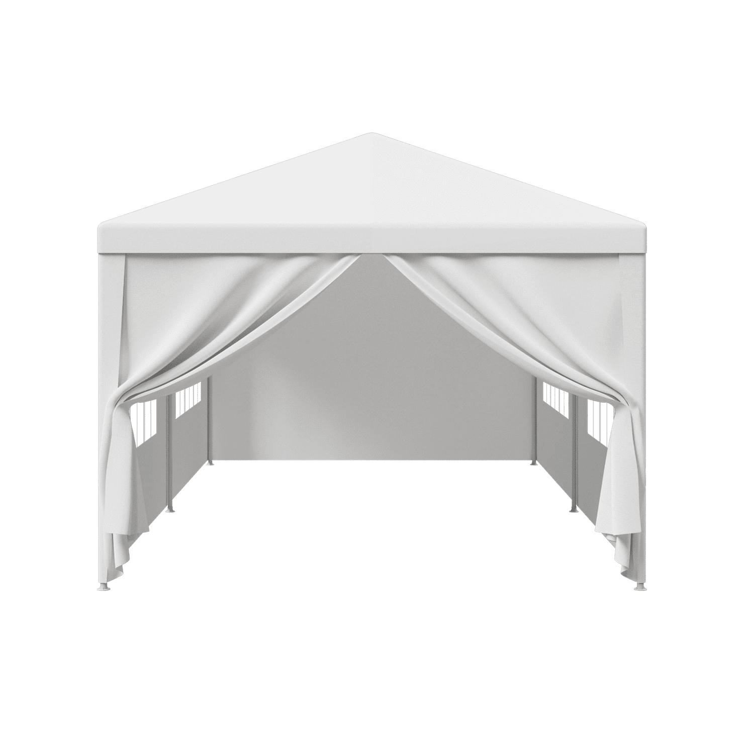 ZENSTYLE Patio Wedding Party Tent Set White Waterproof Canopy - 10 x 20'