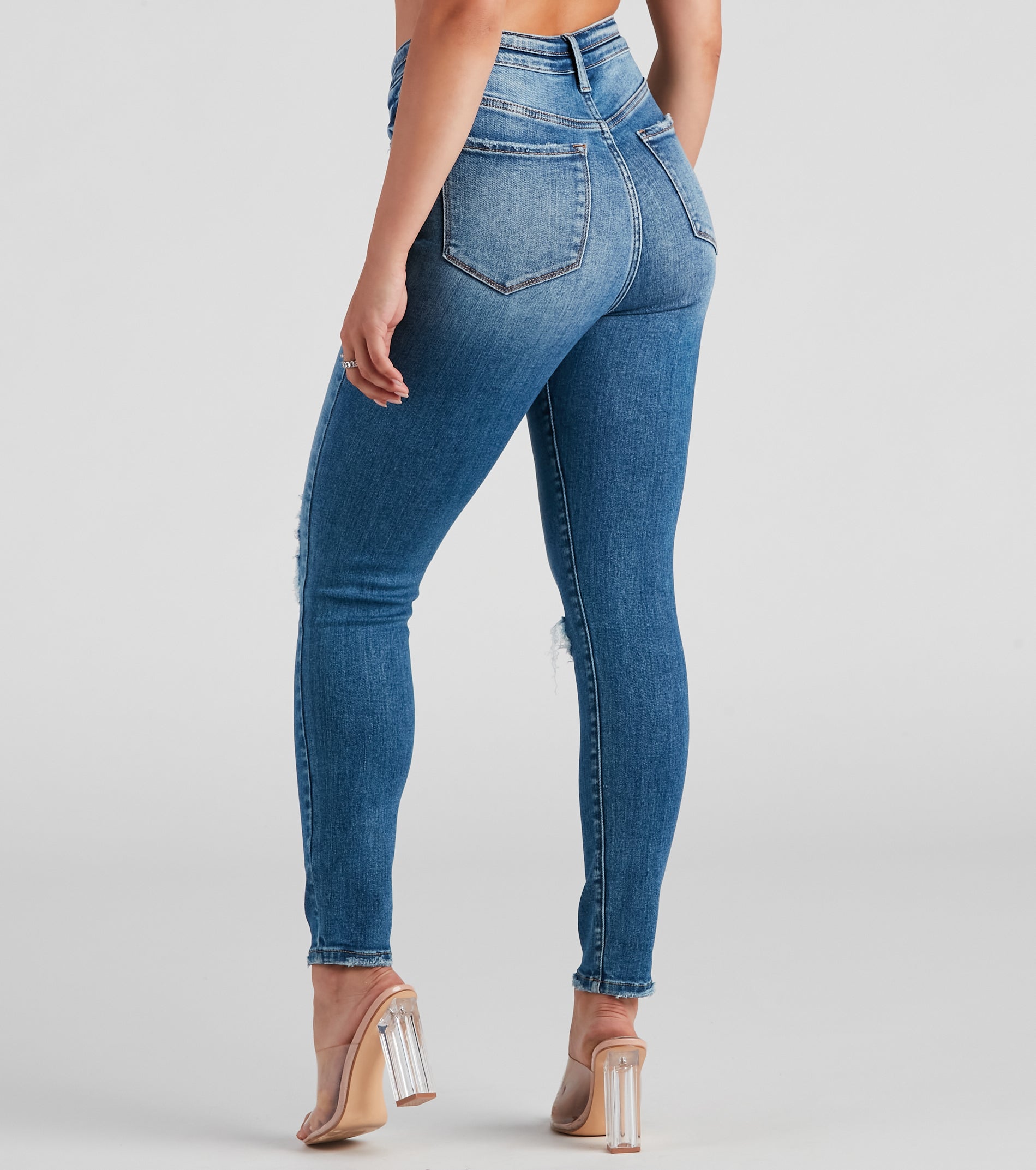 Harper Mid-Rise Skinny Denim Jeans