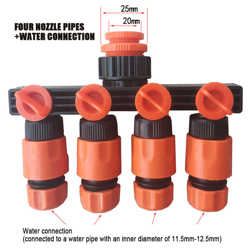 Household faucet Y-type three-way quick-connect diverter hose quick-connect connector