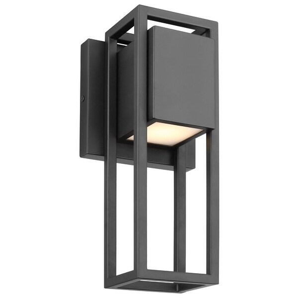  10W LED Small Wall Lantern Matte Black Finish Shopping - The Best Deals on Outdoor Wall Lanterns | 39388114