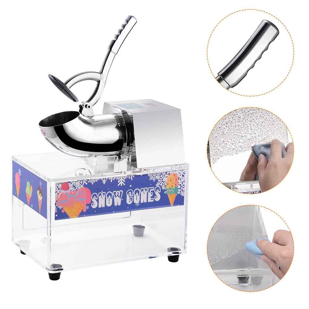 Yescom Electric Snow Cone Ice Shaver with Acrylic Case, Small