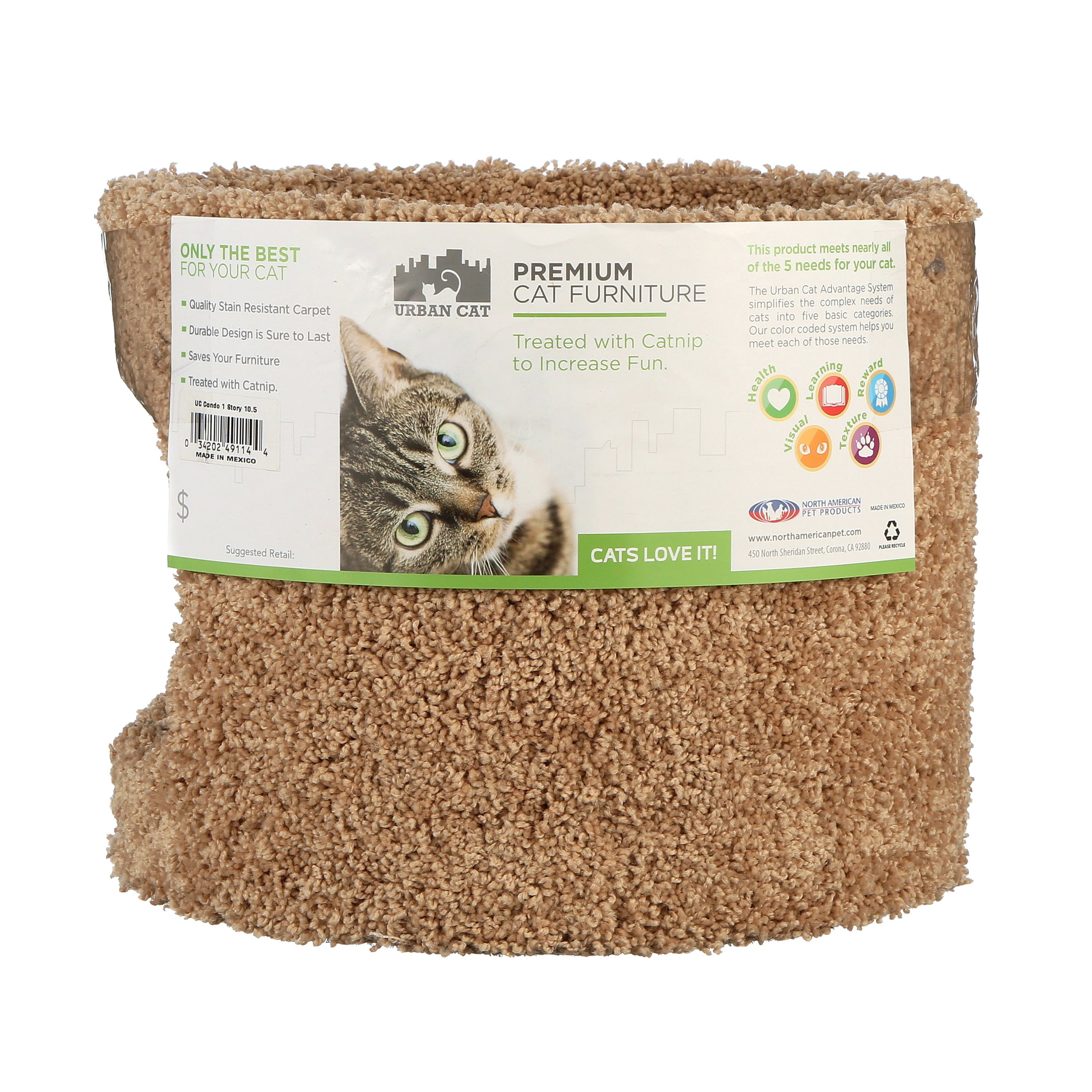 Classy Kitty 13-in Cat Tree and Condo Scratching Post Tower，