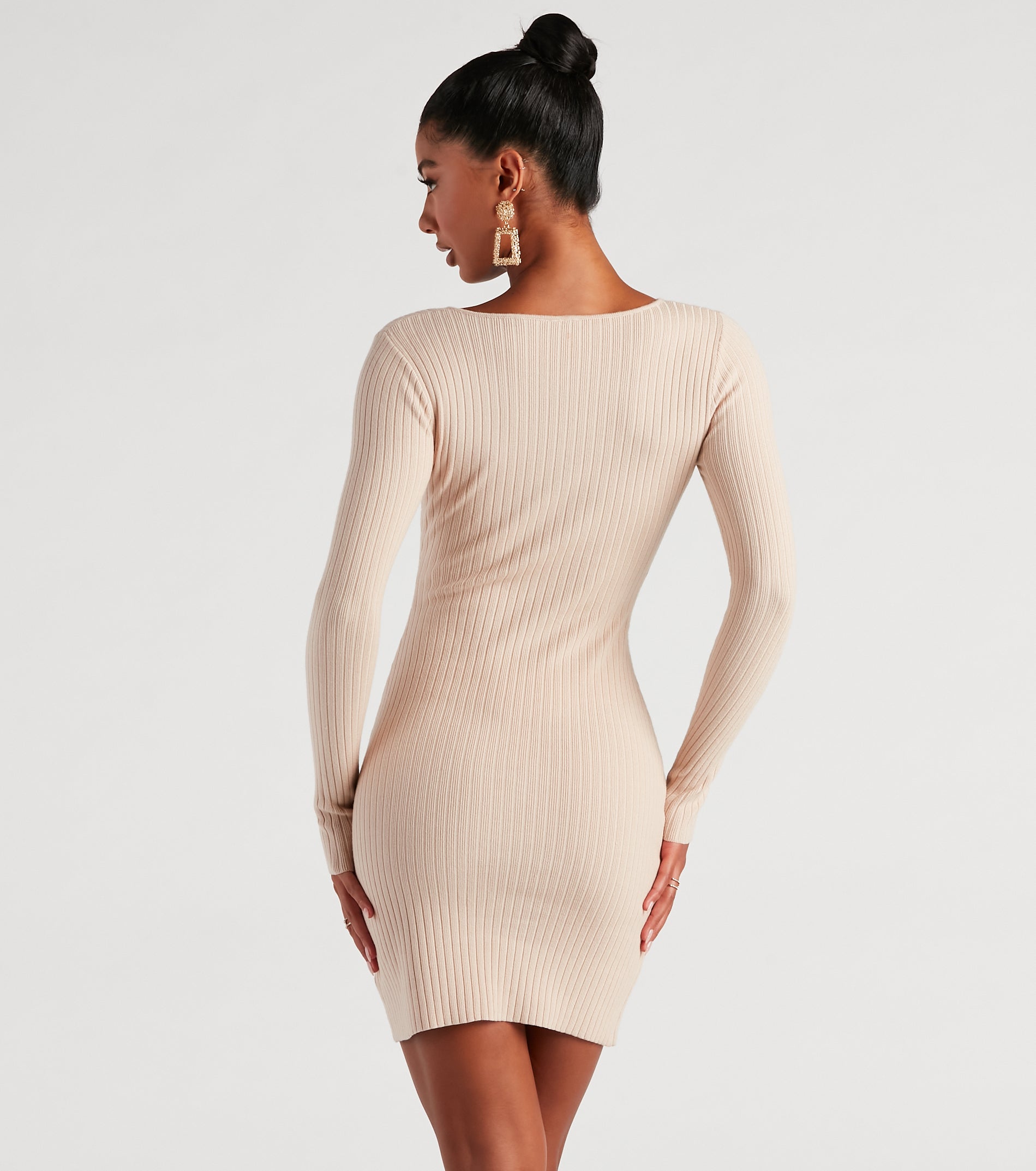 The Hole Package Sweater Mini Dress