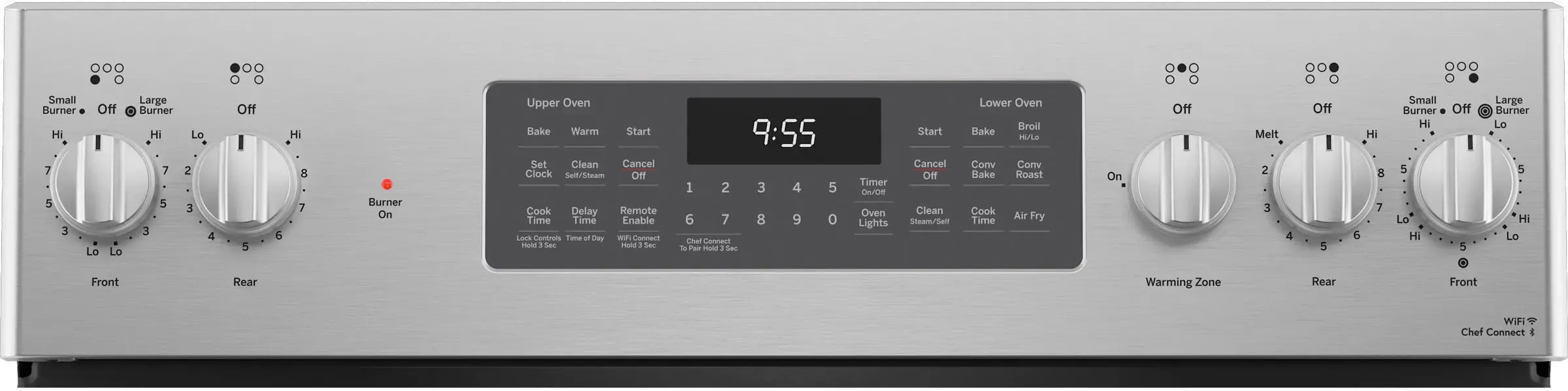 GE Profile Double Oven Smart Electric Range - 6.6 cu. ft.， Stainless Steel