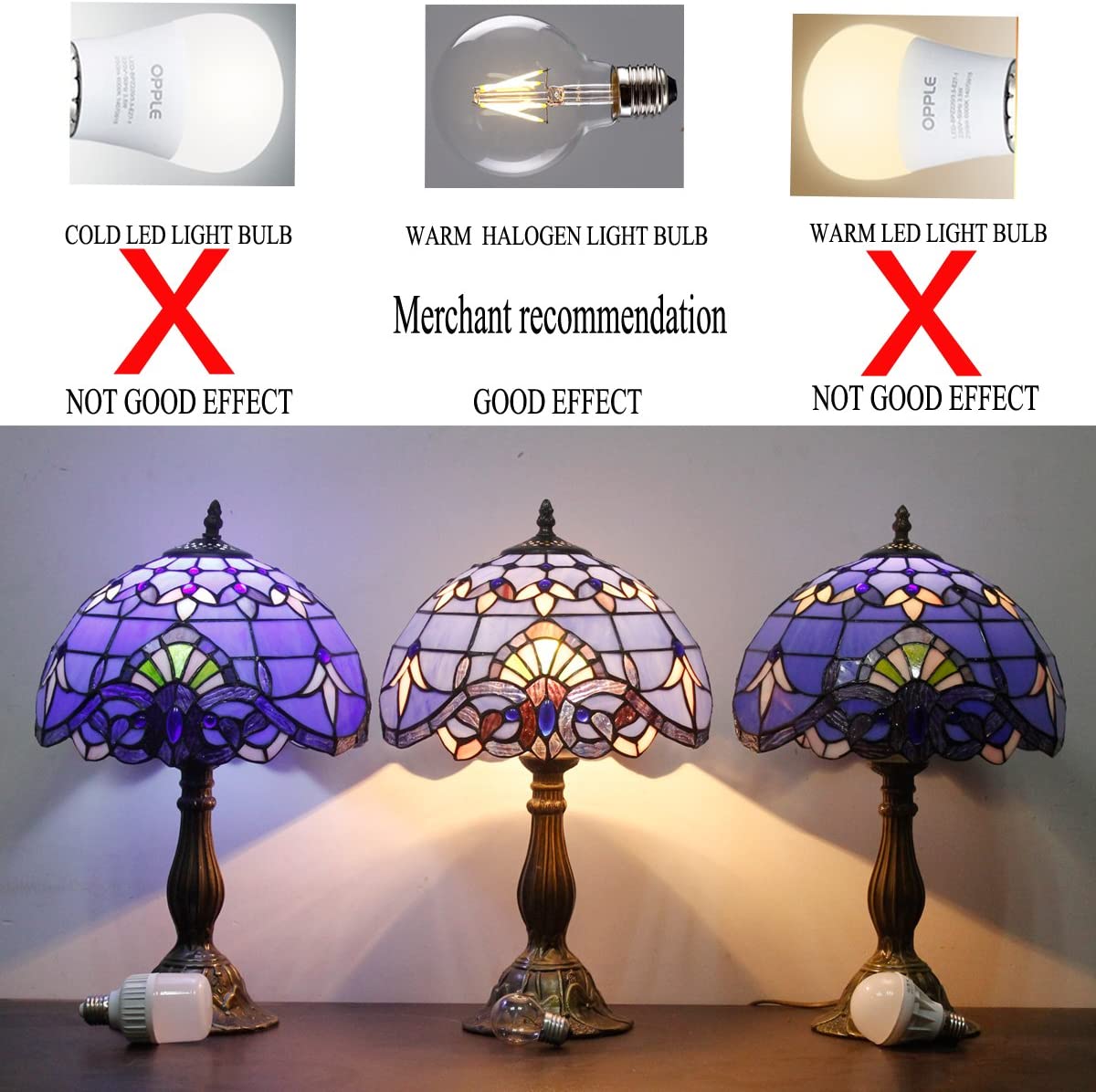 SHADY  Lamp Stained Glass Table Lamp 12X12X18 Inches Blue  Baroque Style Lavender Bedside Reading Desk Light Decor Bedroom Living Room Home Office S003C Series
