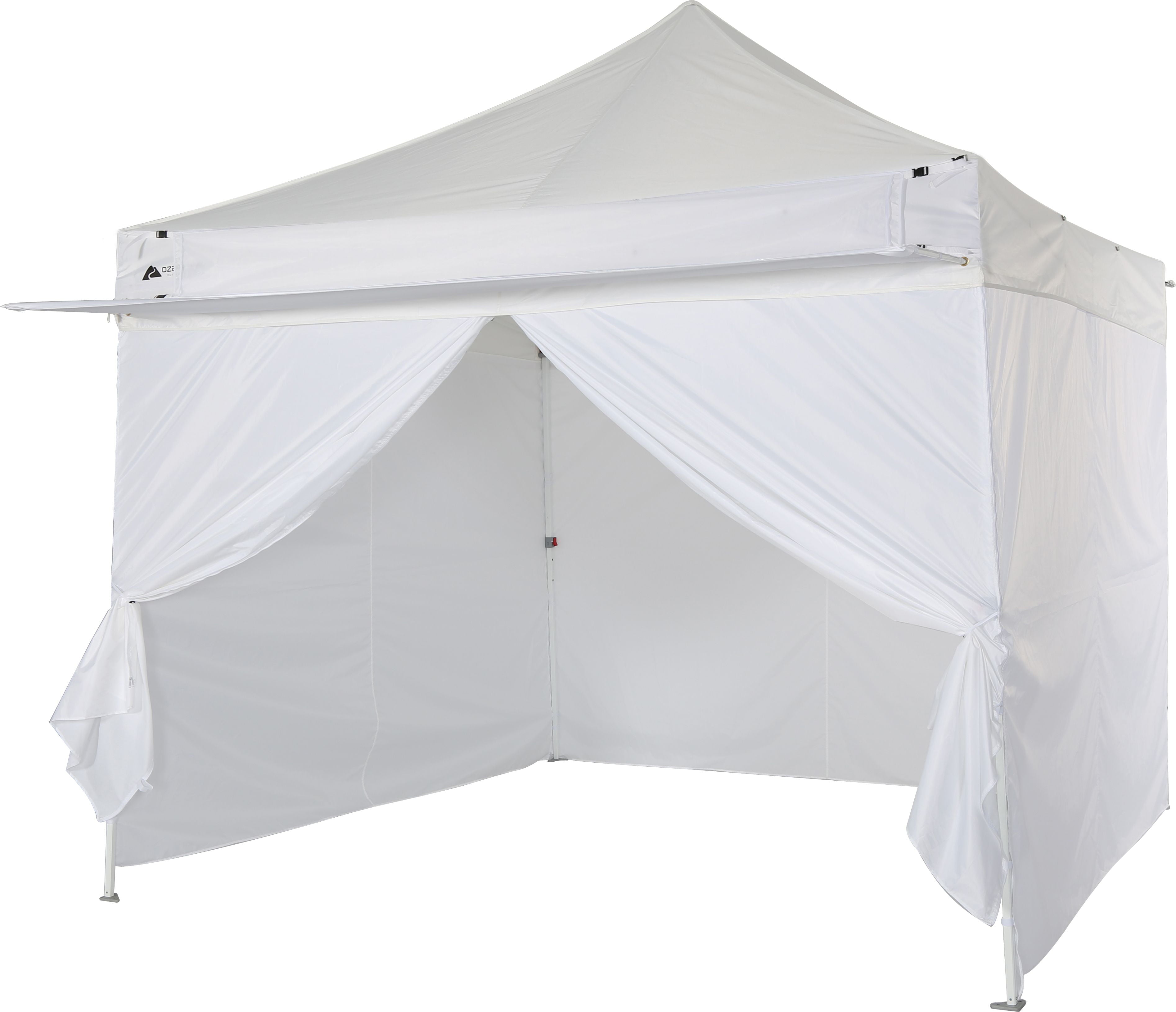 Ozark Trail 10' x 10' White Commercial Instant Canopy with Sidewalls