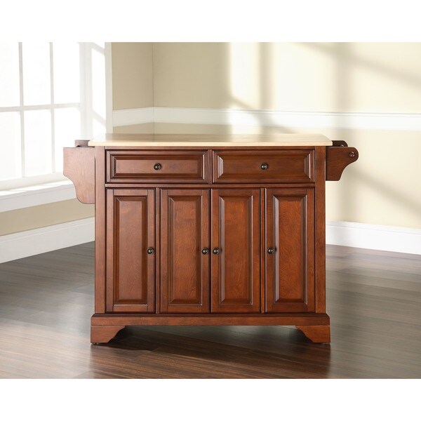 LaFayette Classic Cherry Natural Wood Top Kitchen Island - N/A - - 16341803