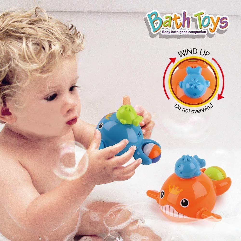 Bath Toys Mold Free Fishing Games Swimming Whales Bpa Free Water Table Pool Bath Time Bathtub Tub Toy For Toddlers Baby Kids Infant Girls Boys Age 1 2