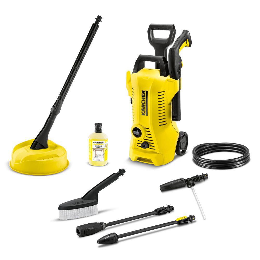 Karcher 1.673-610.0 1700 PSI 1.45 GPM K 2 Power Control Cold Water CHK Electric Pressure Washer Plus 2 Wands， Car Care Kit and Surface Cleaner