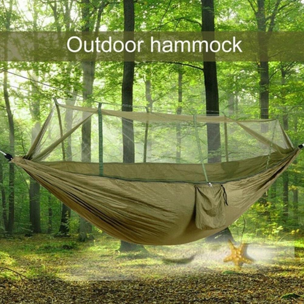 Camping Waterproof Canopy Hammock Set Camouflage Mosquito Net Camping Hiking Travel Outdoor Tent Shade G4c4