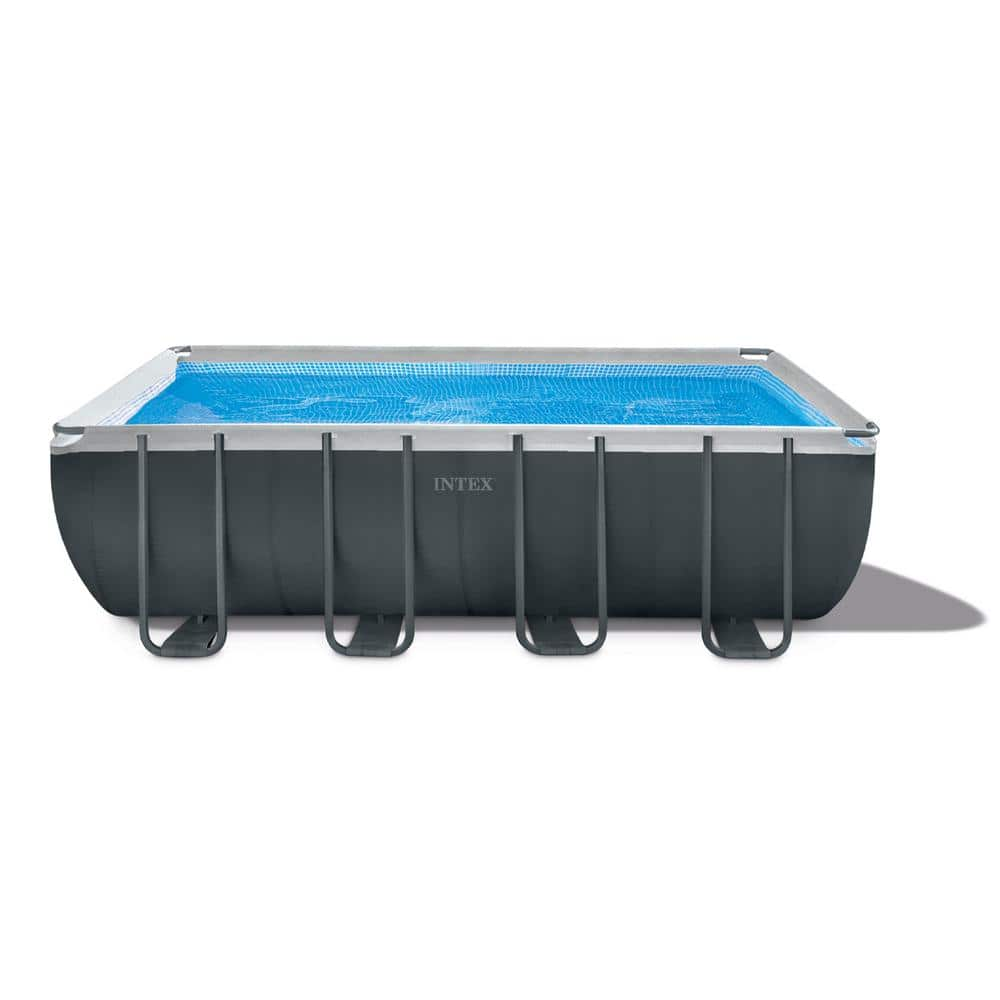 Intex Ultra 18 ft. x 9 ft. x 52 in. XTR Rectangular Frame Swimming Pool Set with Pump Filter 26355EH