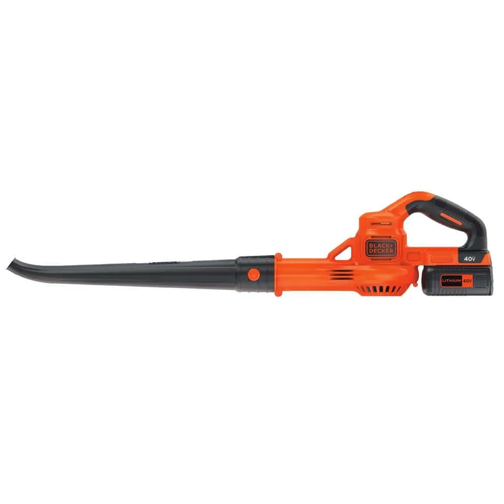 BLACK+DECKER 40V MAX 125 MPH 90 CFM Cordless Battery Powered Handheld Leaf Blower Kit with (1) 1.5Ah Battery & Charger LSW40C