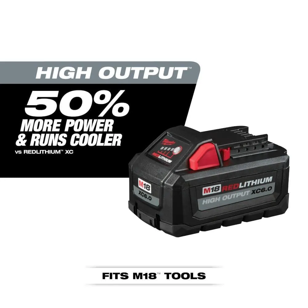 Milwaukee M18 18-Volt Lithium-Ion High Output 6.0Ah Battery Pack (2-Pack) 48-11-1862