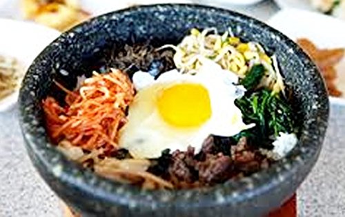Natural Stone Bowl For Korean Food Bibimbap and Soup 36oz