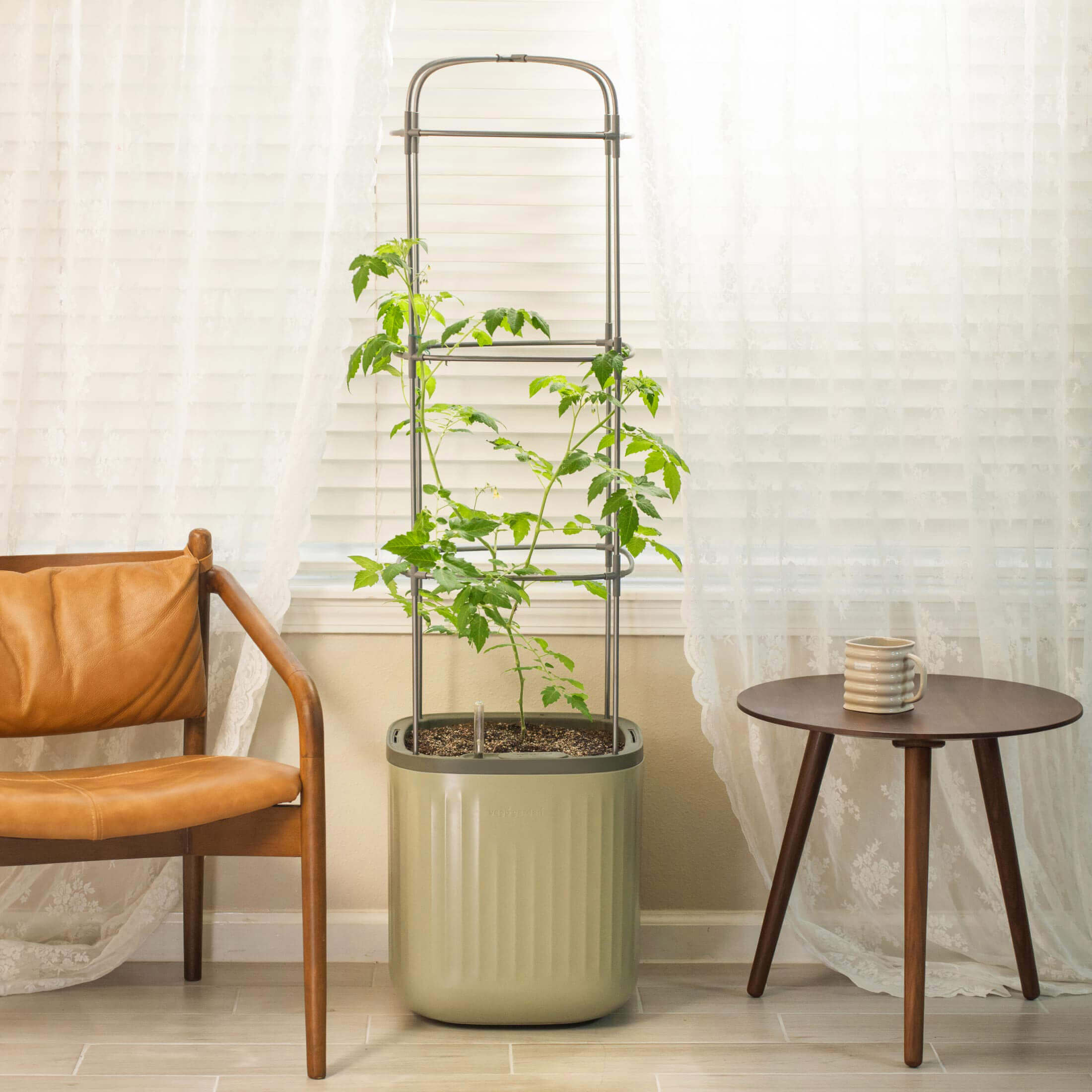 Self-Watering Rolling Tomato Planter Pot With Trellis