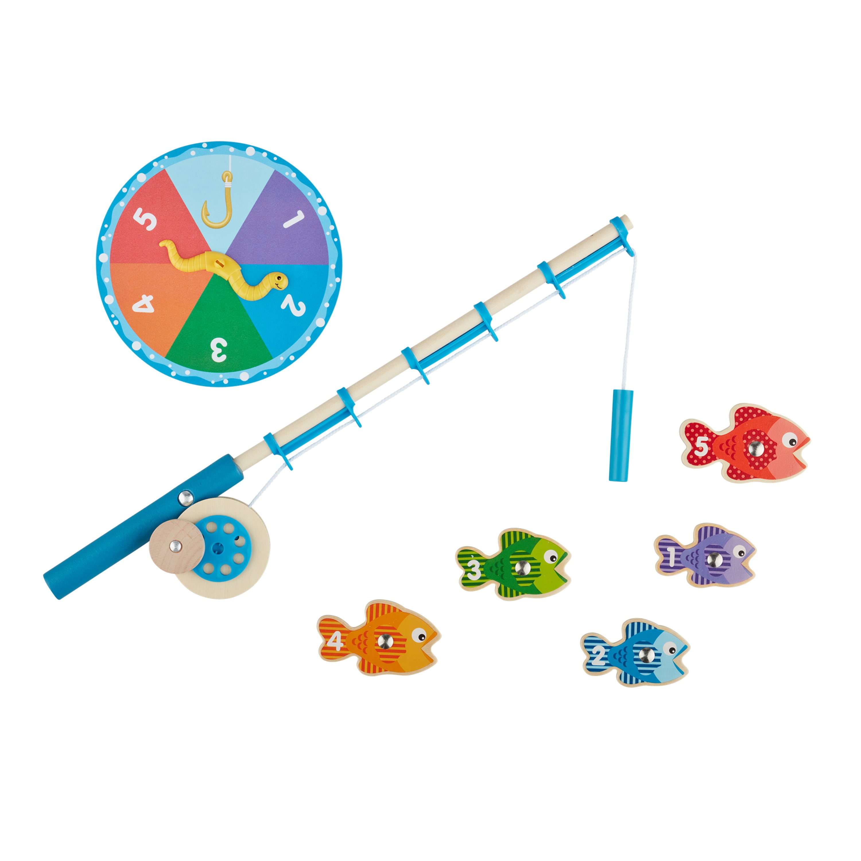 Melissa and Doug Catch and Count Wooden Fishing Game With 2 Magnetic Rods