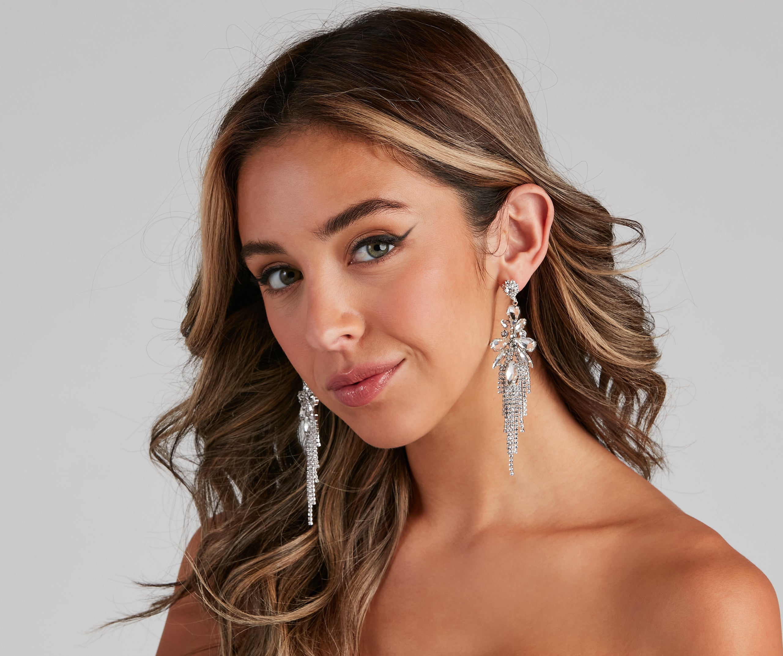 Dreamy Glam Teardrop Fringe Earrings