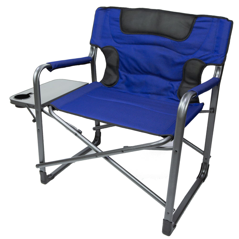 Ozark Trail Camping Director Chair XXL, Blue, Adult