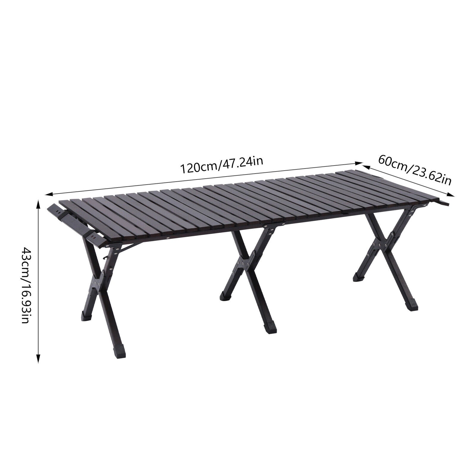 Portable Wood Picnic and Camping Foldable Table Travel Easy Assemble and Carry Outdoor Portable Folding Lightweight Camping Picnic Table Easy Assemble and Carry Anti-slip Leg Cover Folding Picnic Table