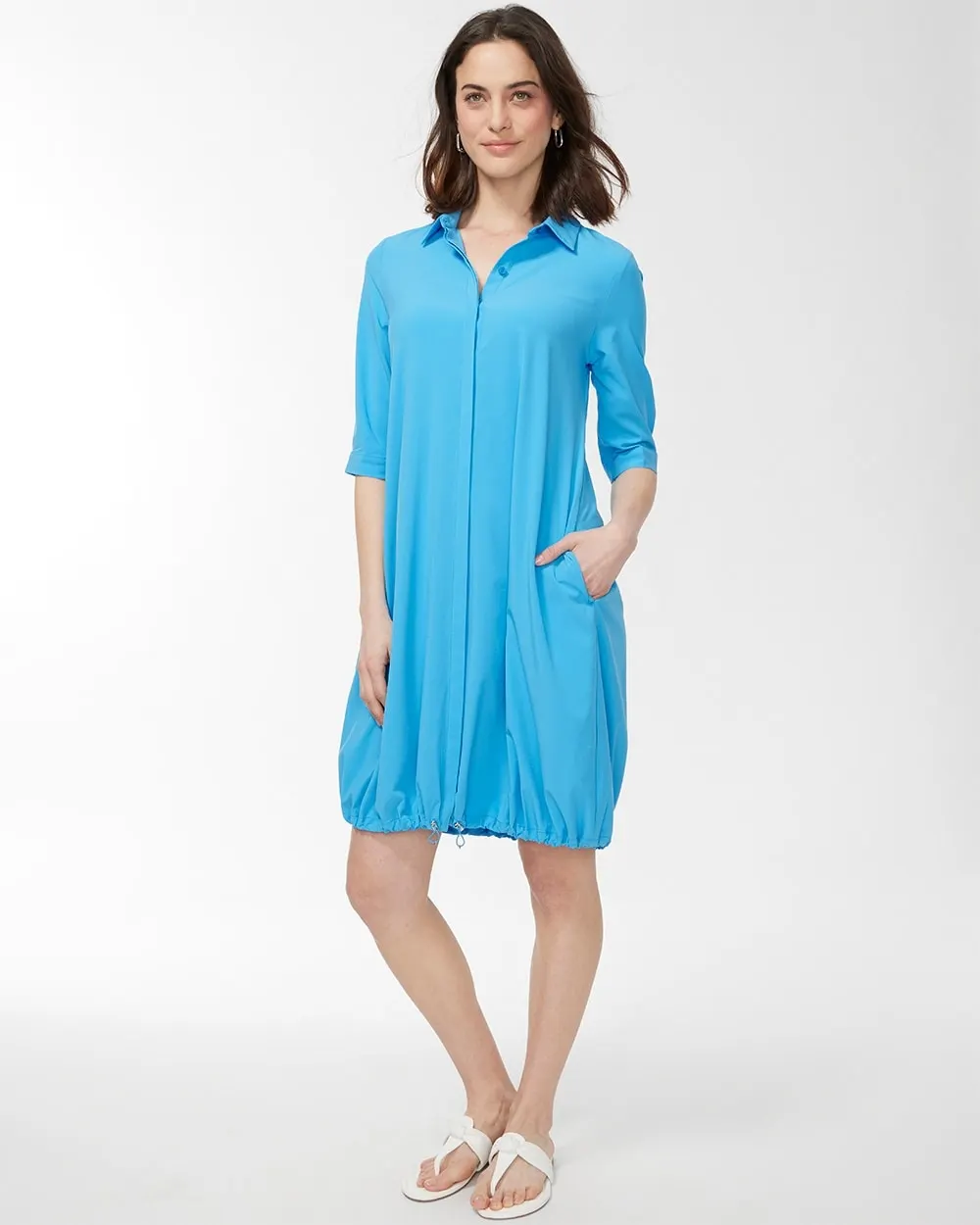 UPF Bungee Dress Poolside Blue