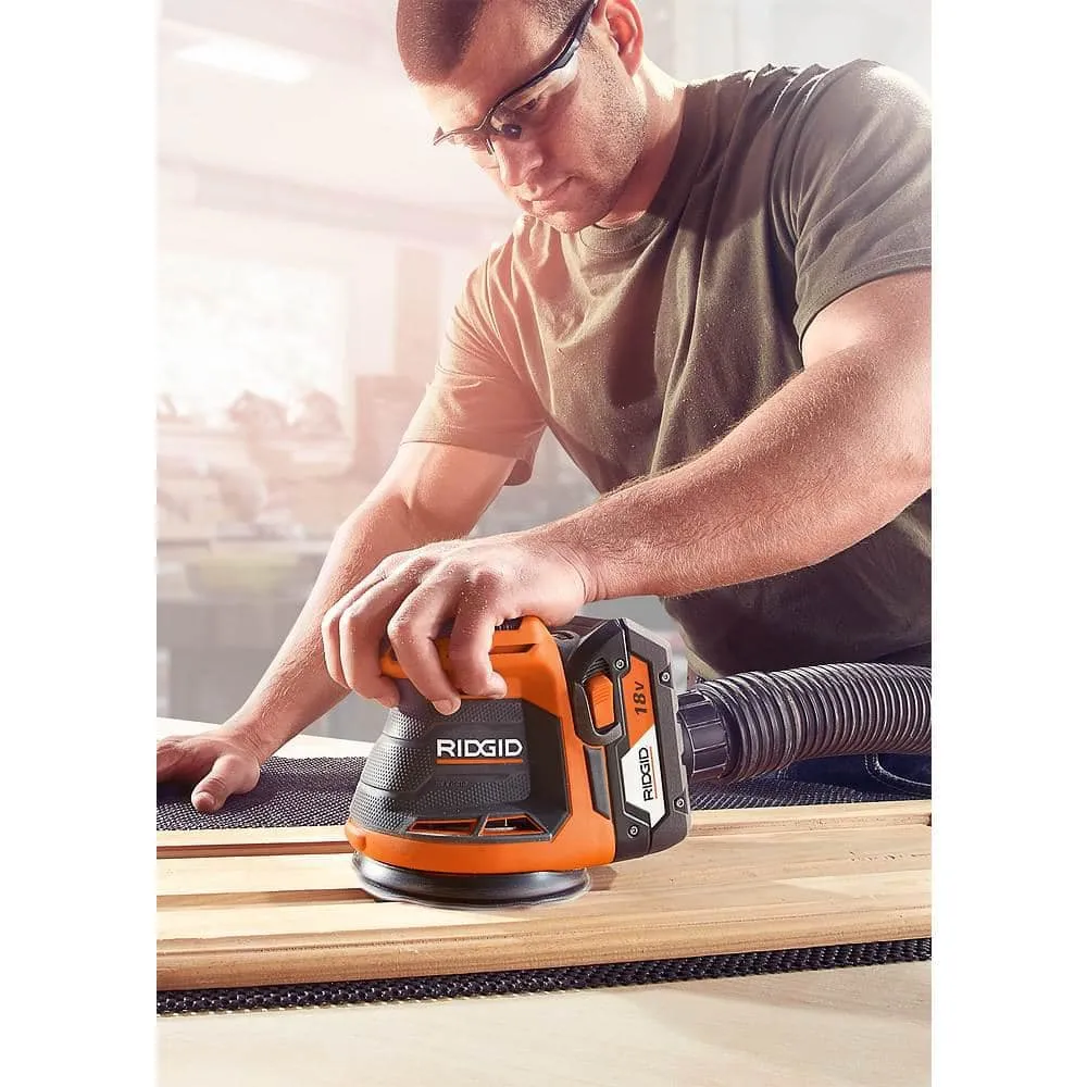 RIDGID 18V Cordless 8-Tool Combo Kit with (2) 2.0 Ah Batteries, (1) 4.0 Ah Battery, Charger, and Bag R96258