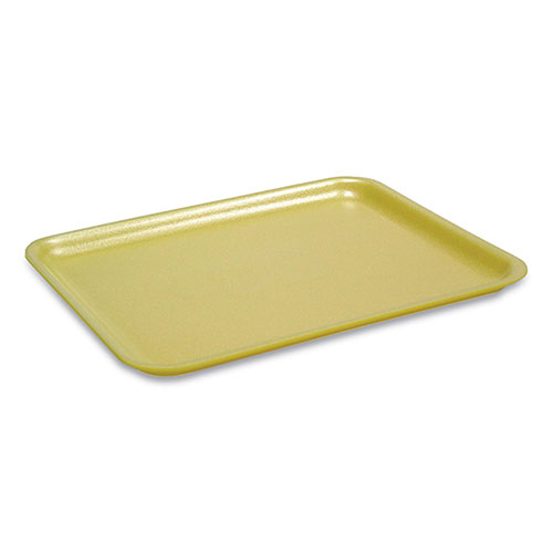 Pactiv Supermarket Trays | #2， 1-Compartment， 8.38 x 5.88 x 1.21， Yellow， 500
