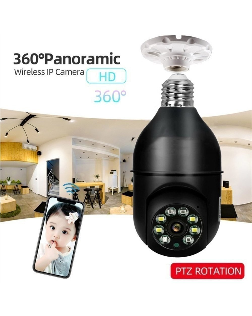 🔥SUMMER HOT SALE - 49% OFF🔥Wireless Wifi Light Bulb Camera Security Camera