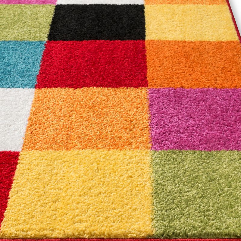 Well Woven StarBright Bright Square Multi Kid's Area Rug