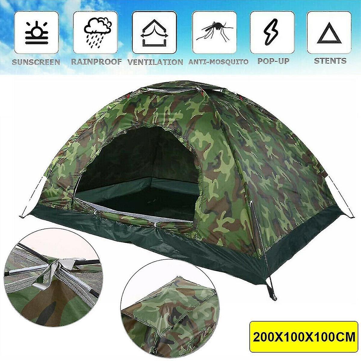 Jtween 2 Person Tent Dome Tents For Camping， Waterproof Windproof Backpacking Tent Easy Set Up Small
