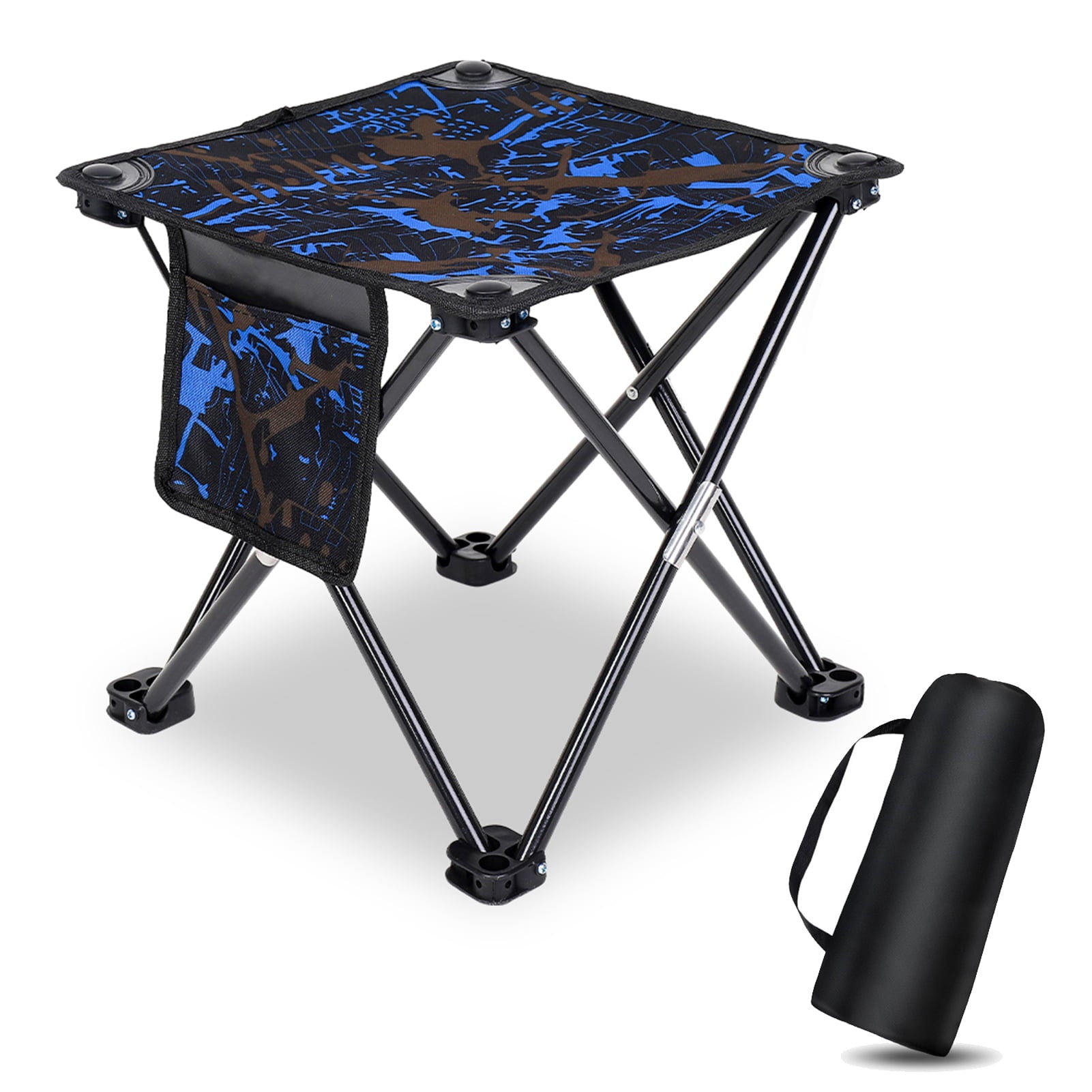 Yaoping Folding Camping Stool, Camouflage Portable Outdoor Camping Chair with Storage Bag, Lightweight Strong Bearing Capacity Chair for Adult Fishing Hiking Gardening