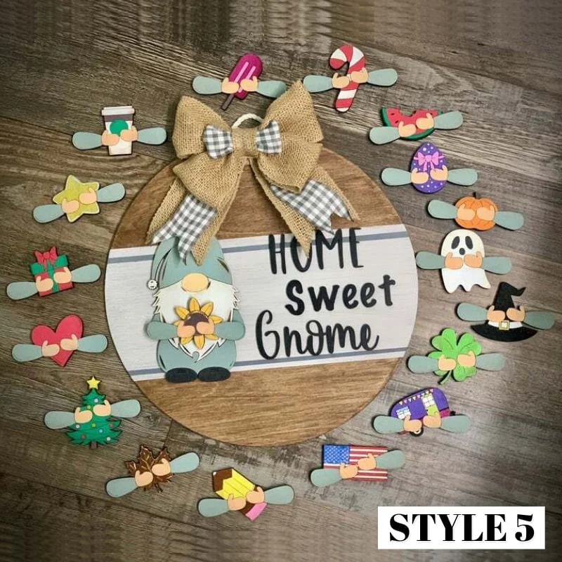 🔥 BIG SALE - 49% OFF🔥🔥 🎉-Cute 3D Seasonal Interchangeable Gnome Door Hanger