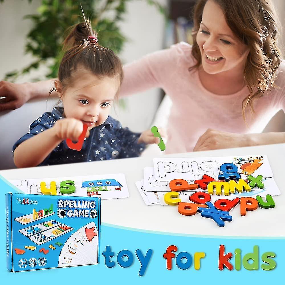 Baicccf Eala See And Spelling Words Matching Letter Puzzles Games Toys For Boys Girls Toddlers - Pre