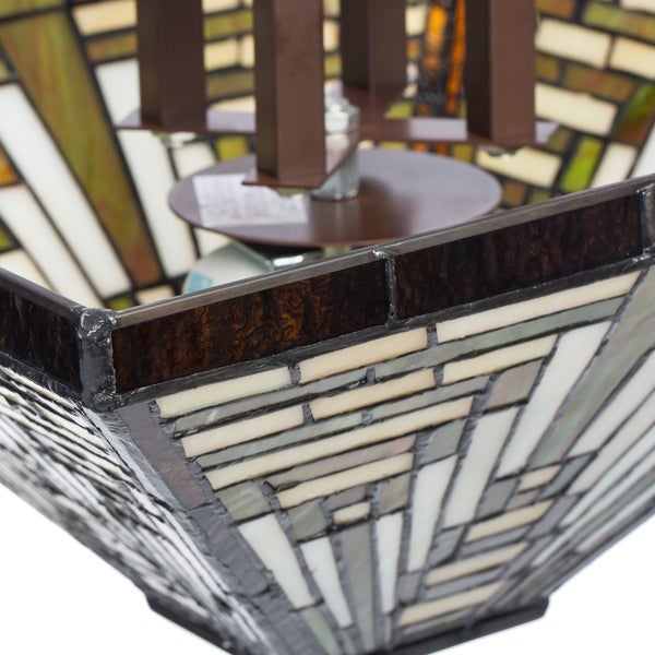 -style Frank Lloyd Wright Mission Ceiling Lamp