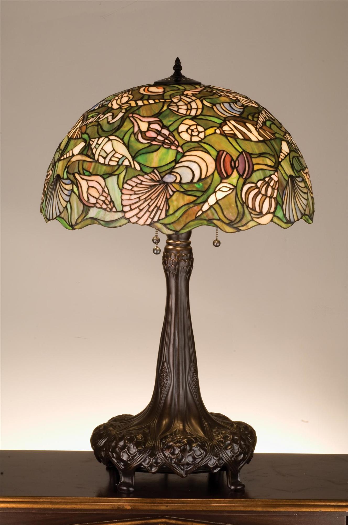 Meyda  44891 Stained Glass /  Table Lamp From The Seashell Collection -