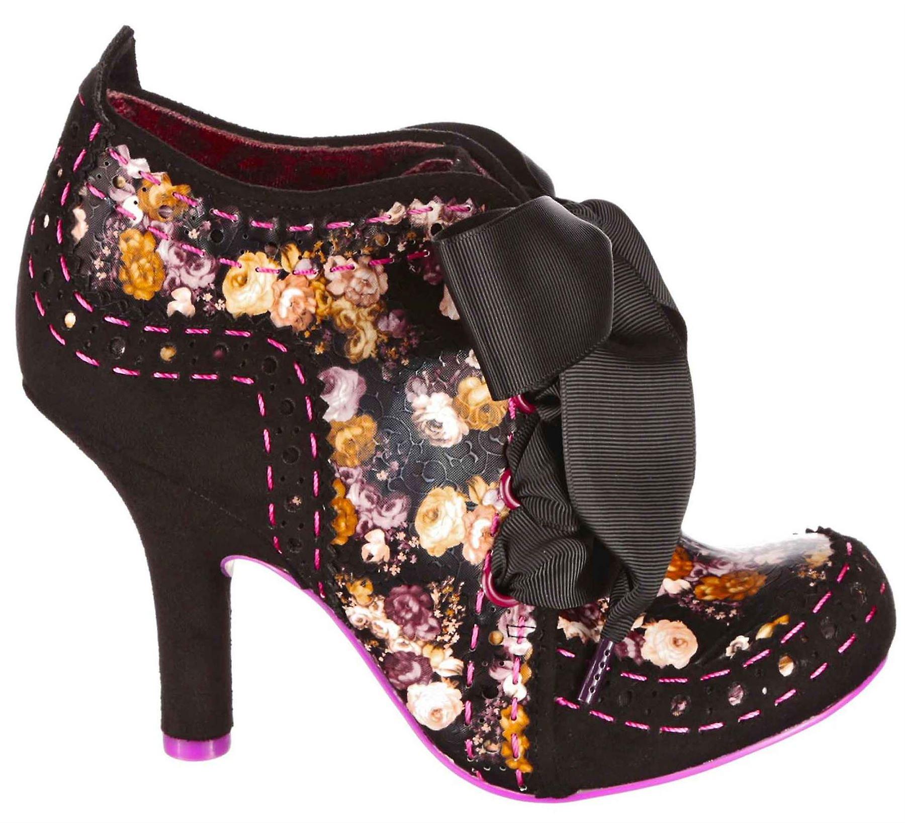 Irregular Choice Abigail's Third Party Black Purple Womens Ankle Boots