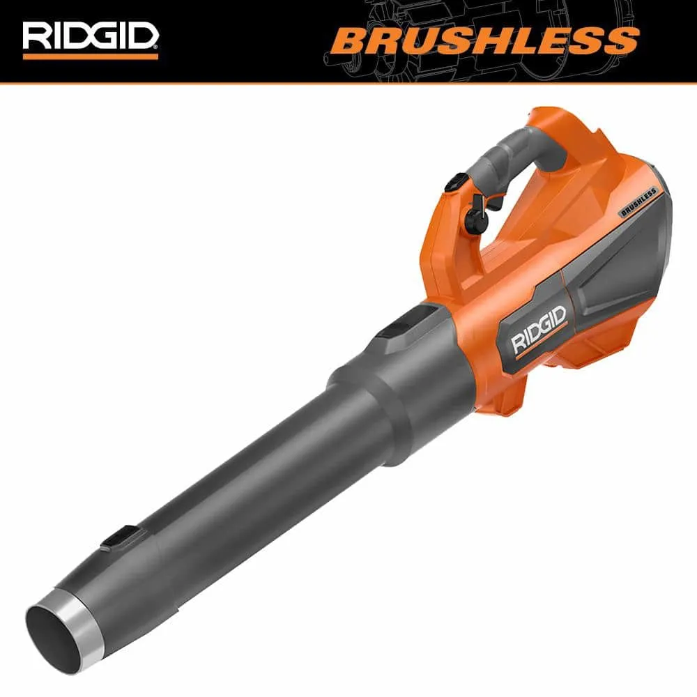 RIDGID 18V Brushless 130 MPH 510 CFM Cordless Battery Leaf Blower (Tool Only) R01601B