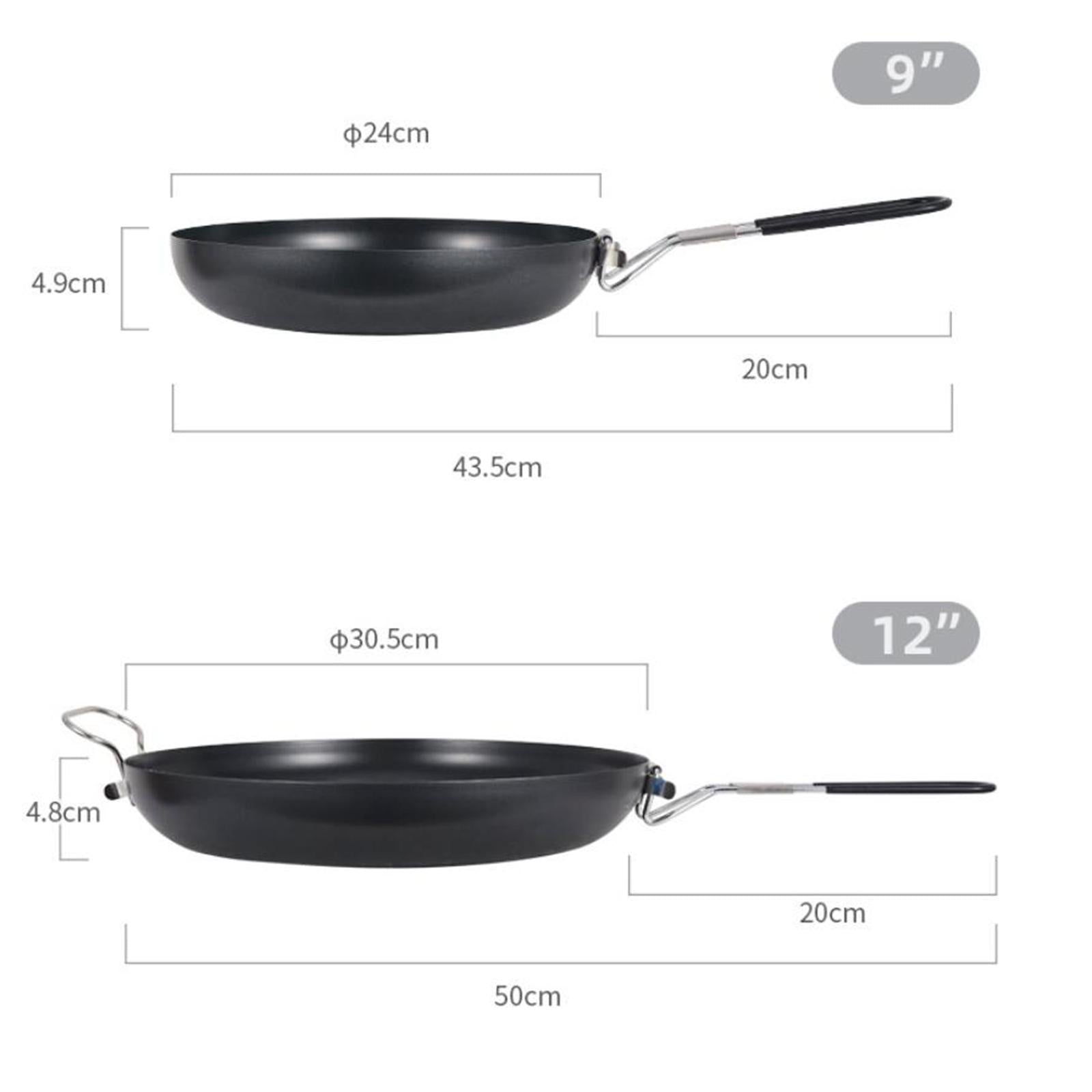 Non Stick Camping Cookware Skillet Frying Pan, for Outdoor Hiking Picnic Camping Backpacking - 9''