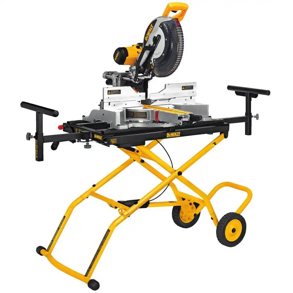 DEWALT 32-1/2 in. x 60 in. Rolling Miter Saw Stand with 300 lbs. Capacity DWX726