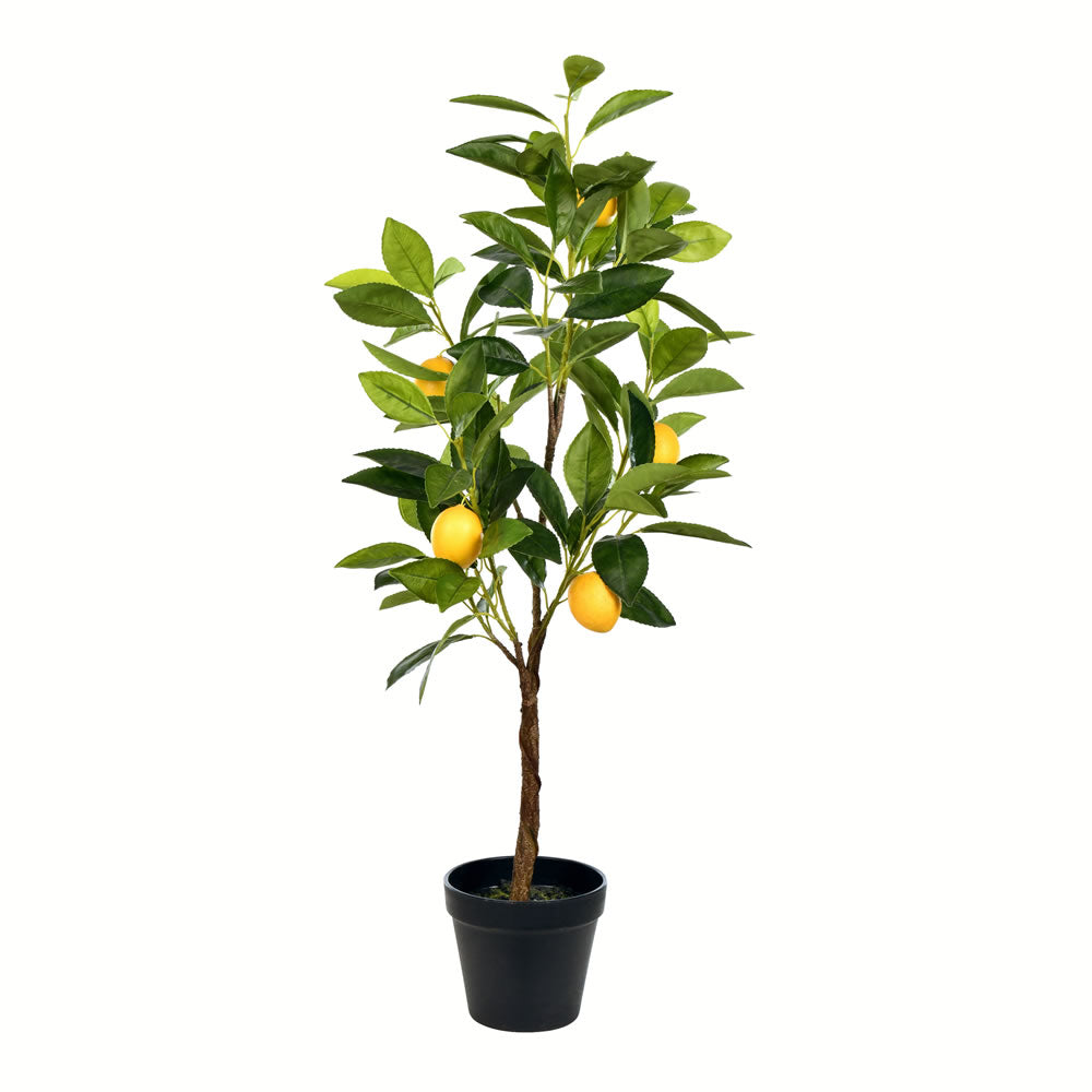 Artificial Plant : Potted Lemon Tree Real Touch Leaves