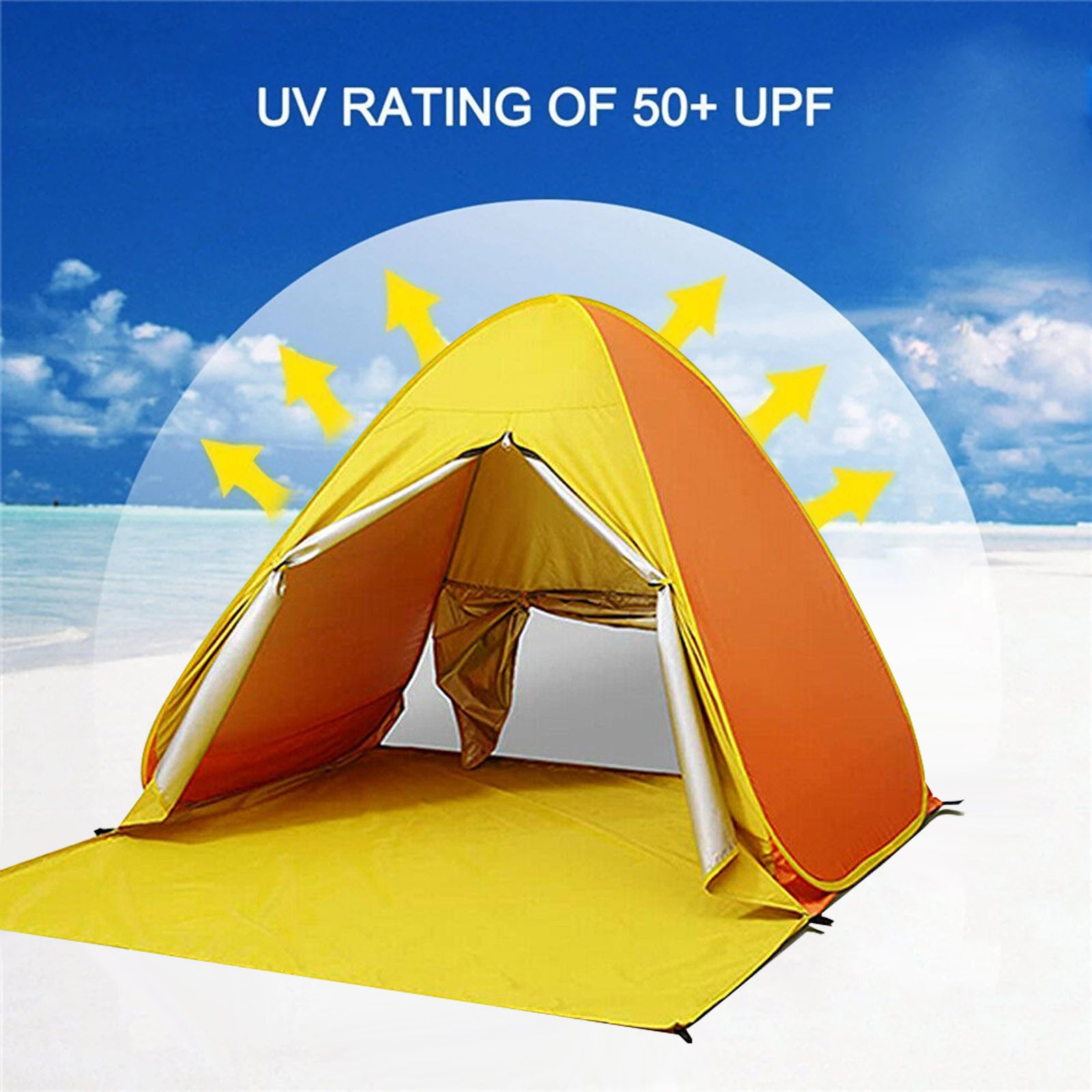 4-5 Person Portable Beach Tent Sun Shade Shelter Outdoor Camping Fishing Canopy