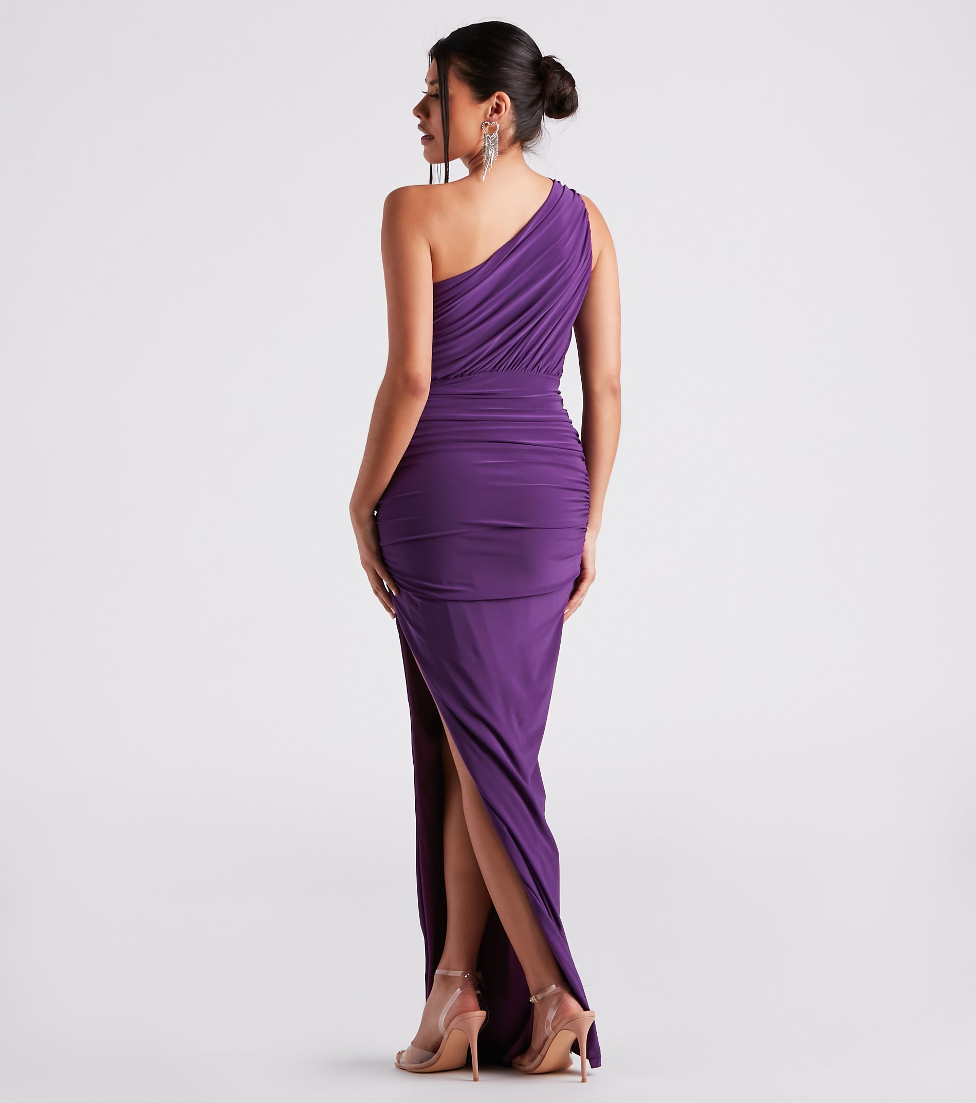 Adora Formal One-Shoulder Ruched Dress
