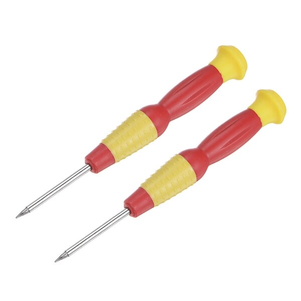 0.8mm Star Head Screwdriver for Watch Eyeglasses Electronics Repair， 2 Pcs - Yellow， Red - - 37422361