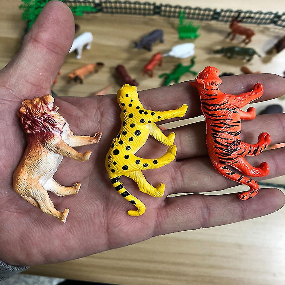 53 pcs Animal Set PVC Animal Animals Figures Toys Mini Jungle Animals Toys Educational Learning Toys Kids Gift