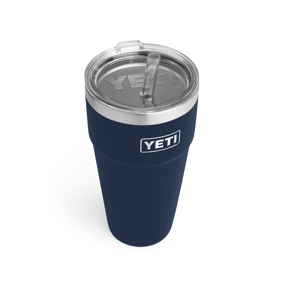 Yeti Rambler Stackable Cup with Straw Lid 26oz， Navy