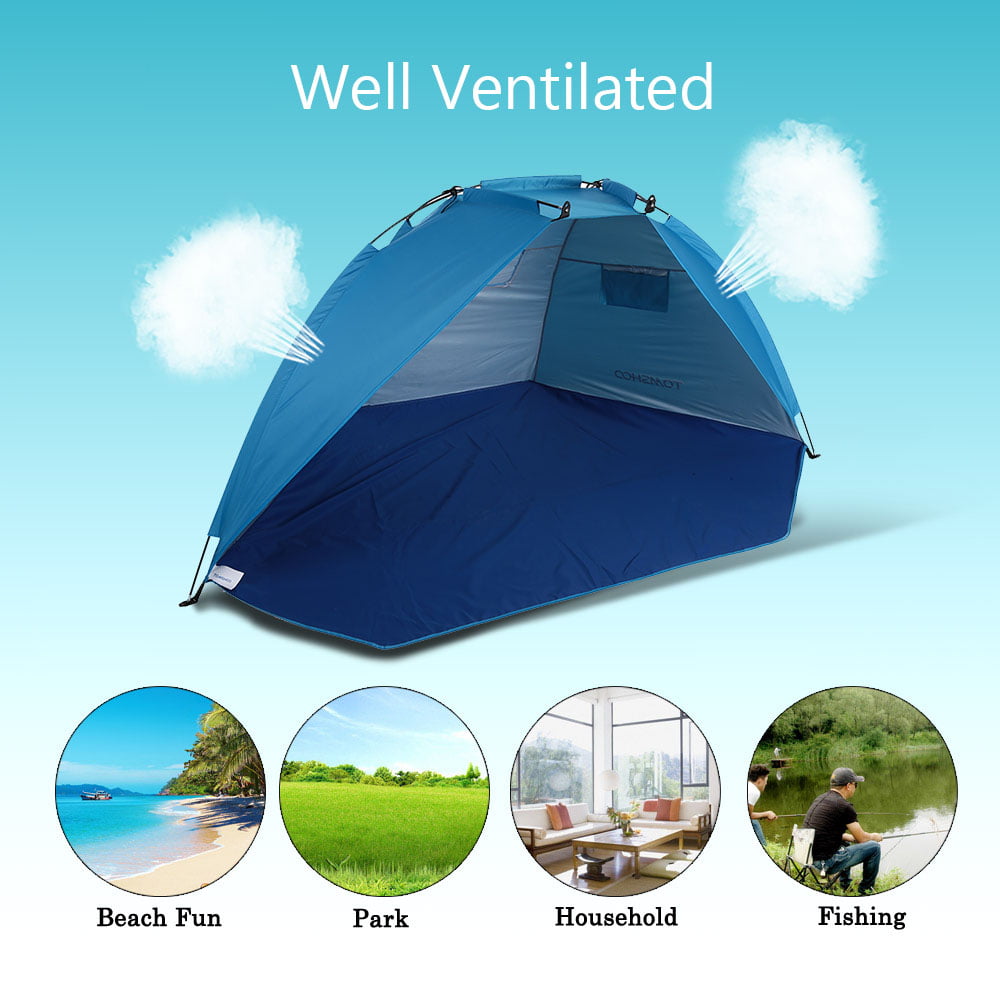 Beach Tent， Beach Tent Beach Umbrella Outdoor Sun Shelter Canopy Cabana for Fishing Picnic Beach Park