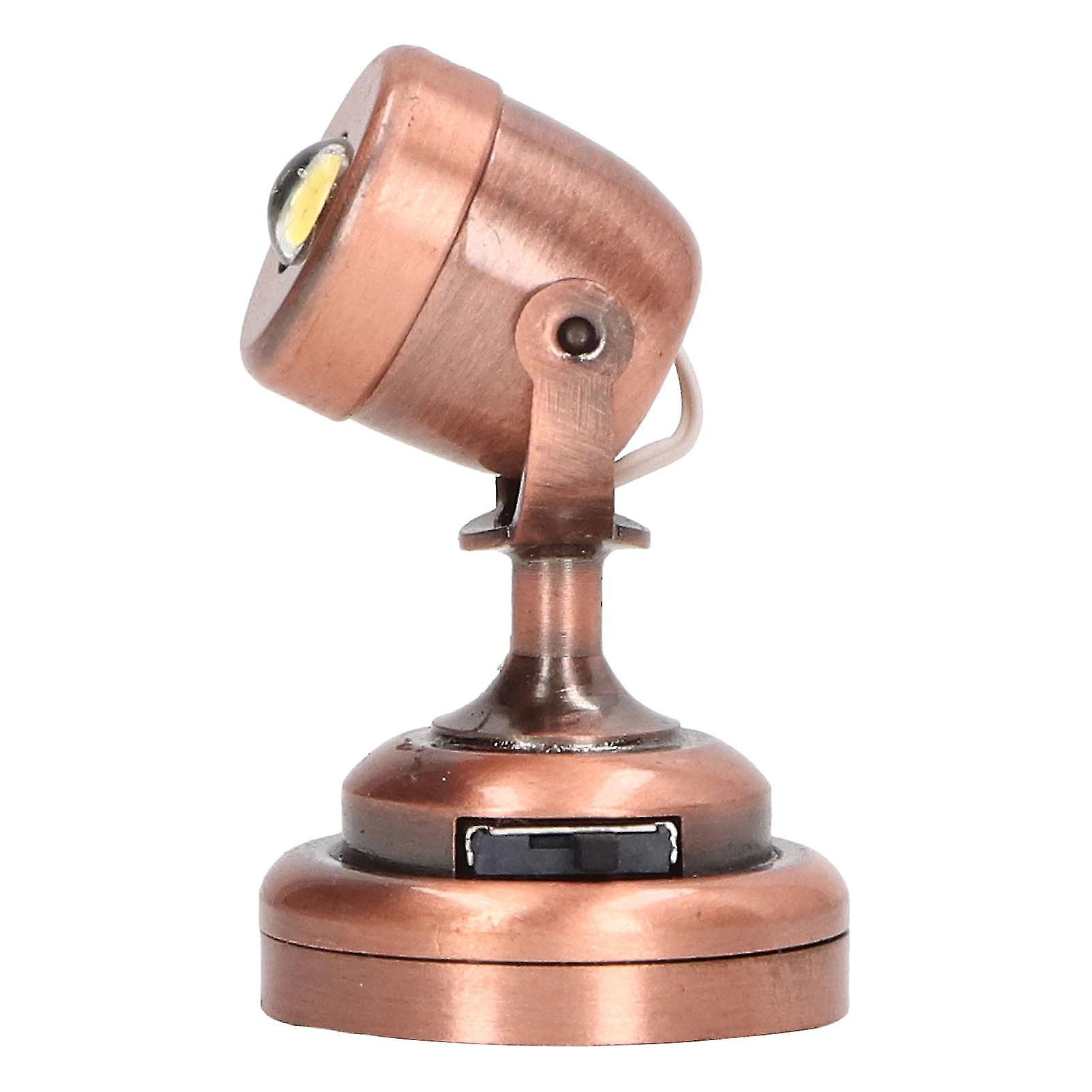 Dollhouse Laser Light LED Miniature Laser Light with Base Switch for 1:12 Doll House Bronze