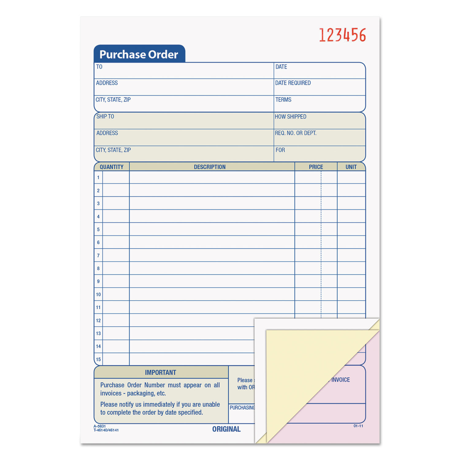 Purchase Order Book by TOPSandtrade; TOP46141
